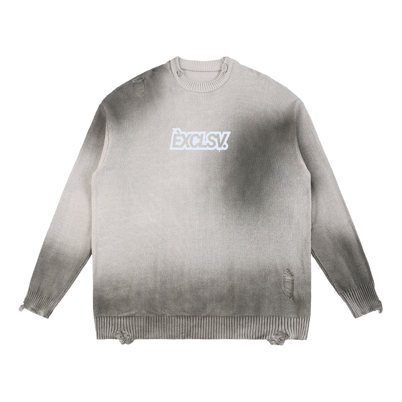 ÈXCLSV Ripped Crewneck sweater