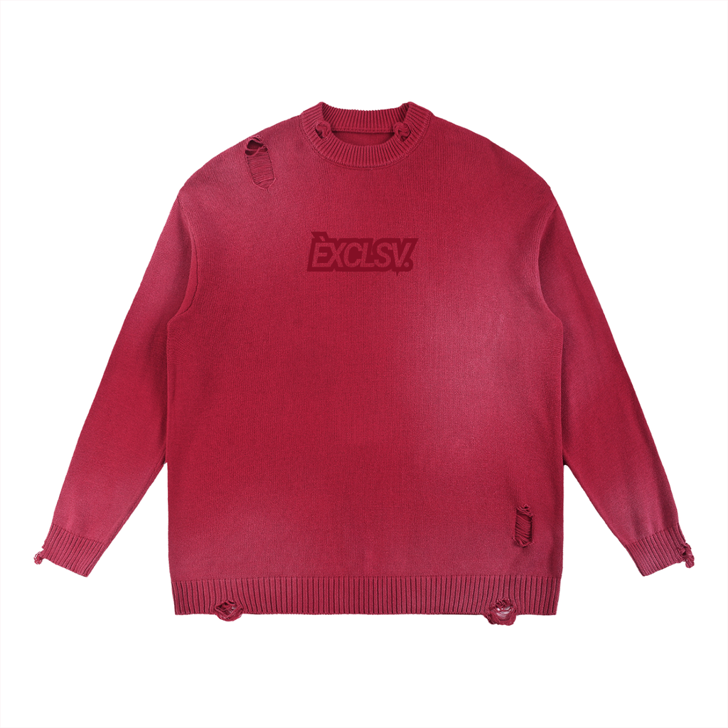 ÈXCLSV Ripped Crewneck sweater