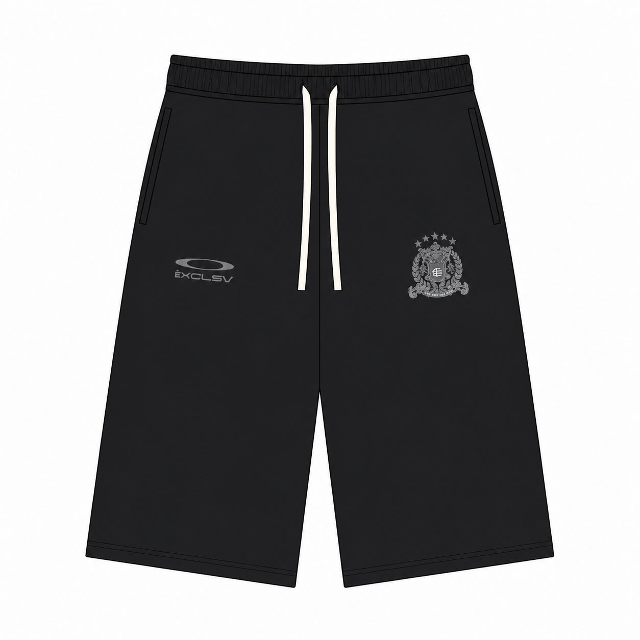 Èxclsv Capri Shorts - Blackv1