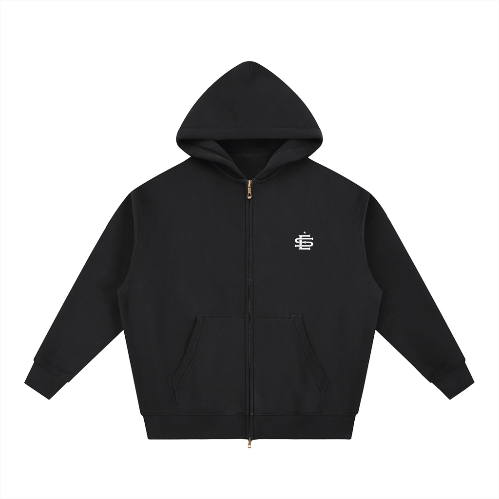 KOZY LOGO ZIP UP - BLACK