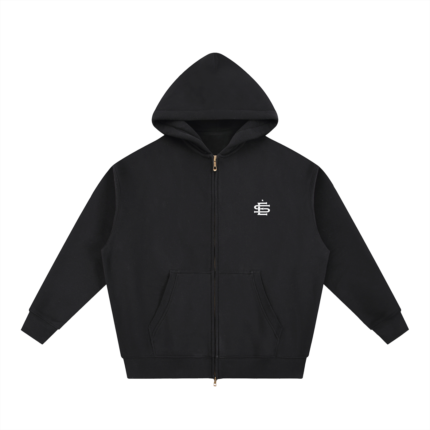 KOZY LOGO ZIP UP - BLACK