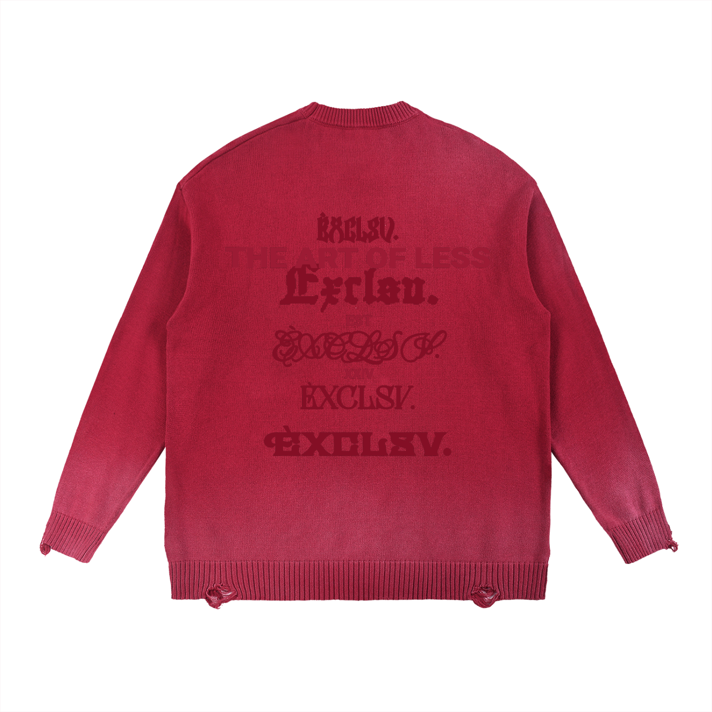 ÈXCLSV Ripped Crewneck sweater