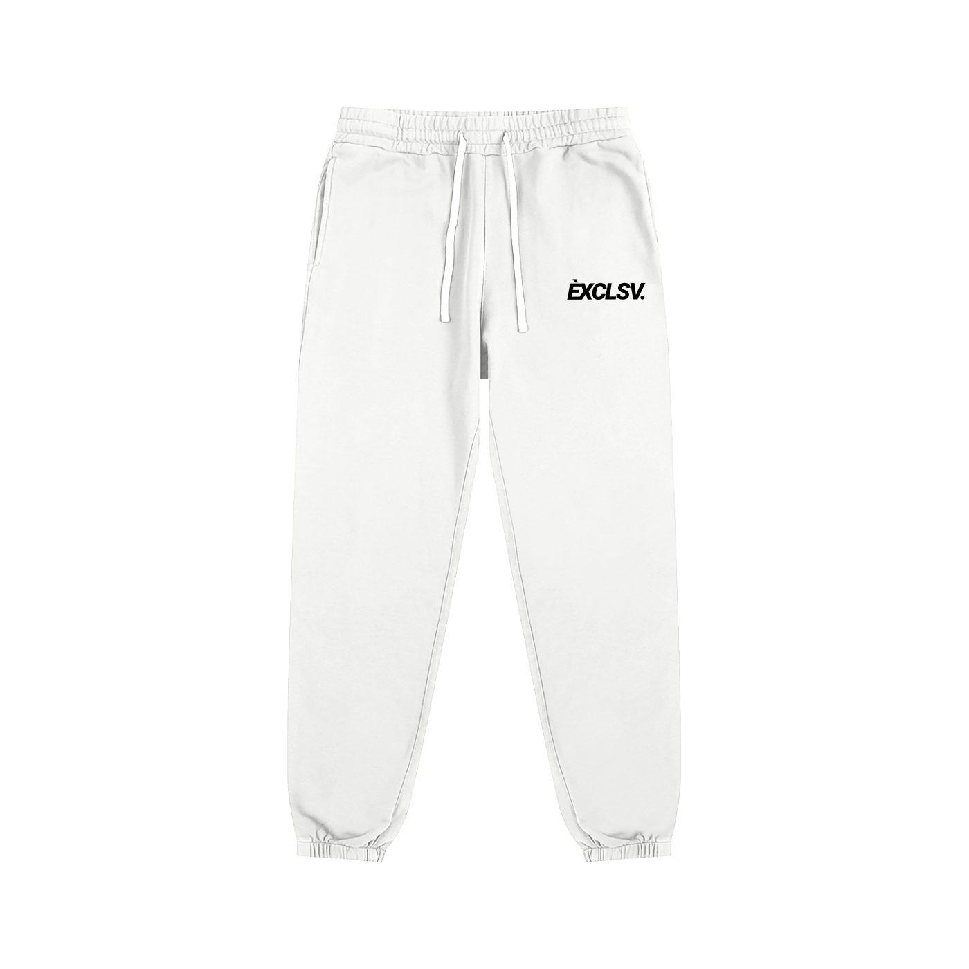 ÈXCLSV. White Essential Sweatpants