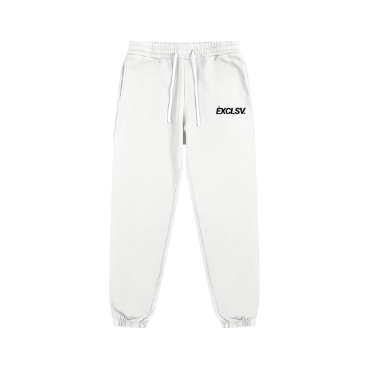 ÈXCLSV. White Essential Sweatpants